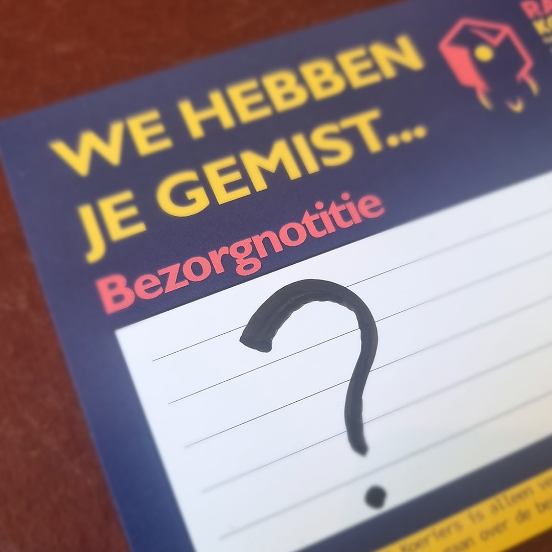 We hebben je gemist burenkaartje